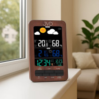 Rádiom riadená meteorologická stanica JVD RB6687.2, čierna